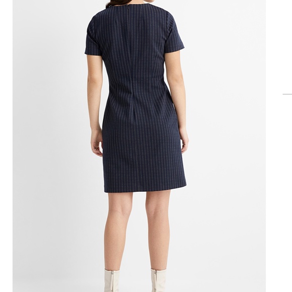 Blue striped stretch knit short sleeve dress NWT - Picture 7 of 7